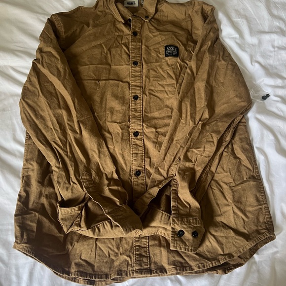 Vans Tan Shirt with Black Patch - Picture 1 of 10